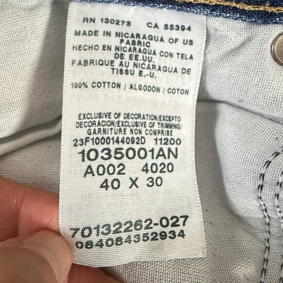 Wrangler Rugged Wear Jeans 40x30 Blue Denim Relaxed Fit USA Cotton Work Pants - Picture 3 of 8